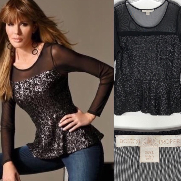 boston proper sequin tops